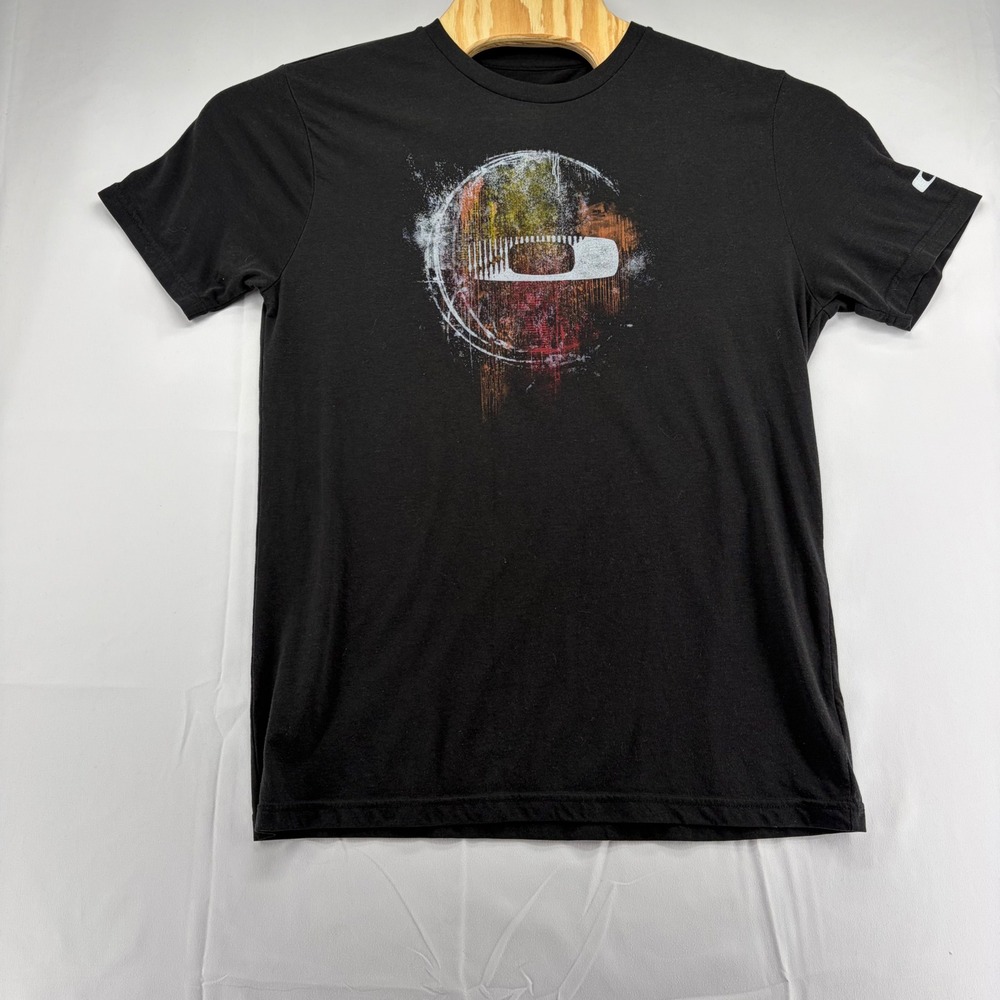 Oakley Mens Ohydrolix Graphic T-Shirt Black Regular Fit Short Sleeve Medium